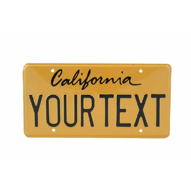 বিপরীতমুখী এমবসড নম্বর লাইসেন্স প্লেট