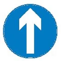 দ্বিমুখী ট্রাফিক ক্রস এ ওয়ান ওয়ে রোড সাইন