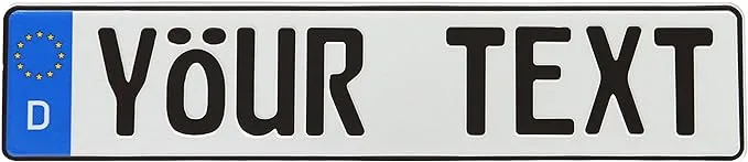 কাস্টম ইউরোপীয় দেশ সাইডবার লাইসেন্স প্লেট